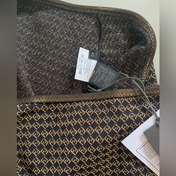 Authentic NWT Fendi FF monogram mini skirt in black and white golden color. - Picture 4 of 8